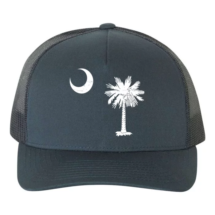 Vintage South Carolina Flag Palmetto Moon Yupoong Adult 5-Panel Trucker Hat