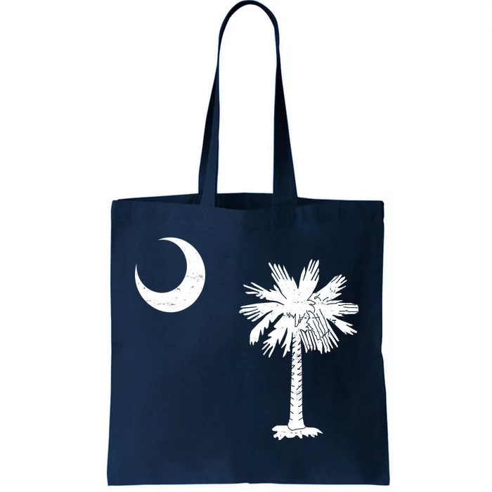 Vintage South Carolina Flag Palmetto Moon Tote Bag