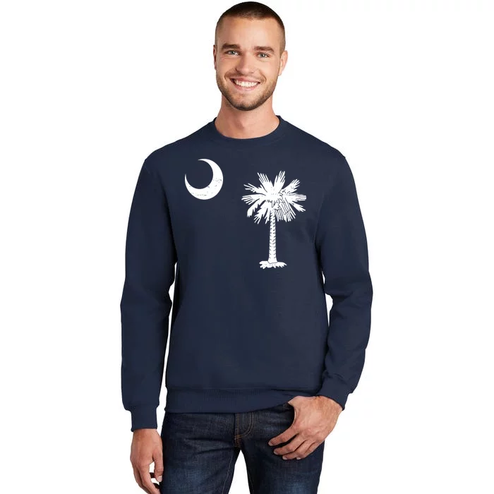 Vintage South Carolina Flag Palmetto Moon Tall Sweatshirt