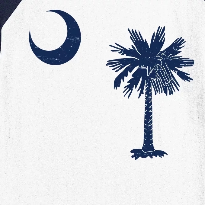 Vintage South Carolina Flag Palmetto Moon Baseball Sleeve Shirt