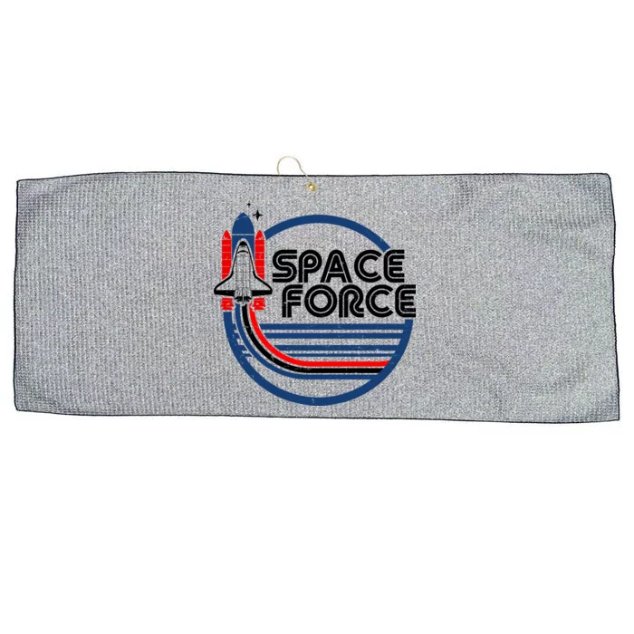 Vintage Space Force Emblem Large Microfiber Waffle Golf Towel