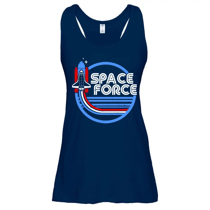 Vintage Space Force Emblem Ladies Essential Flowy Tank