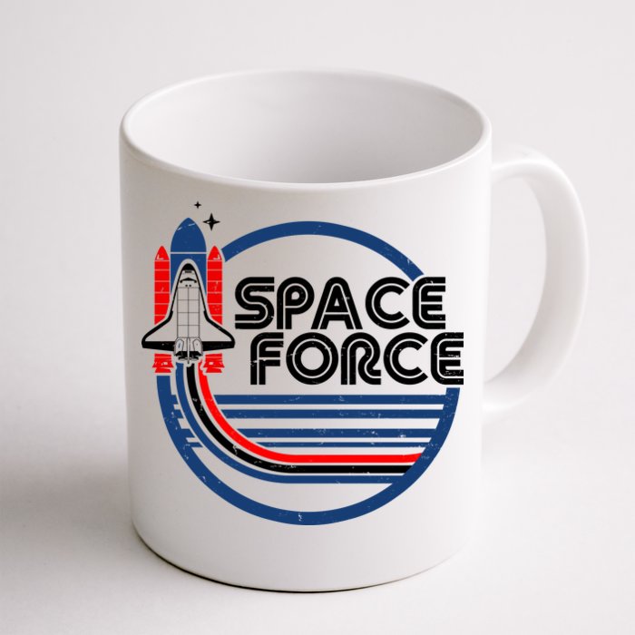 Vintage Space Force Emblem Front & Back Coffee Mug