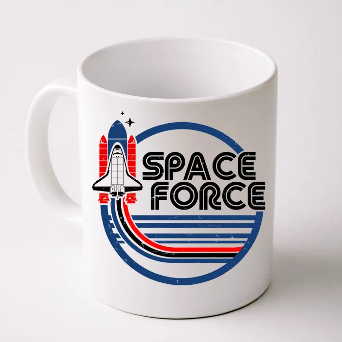 Vintage Space Force Emblem Front & Back Coffee Mug