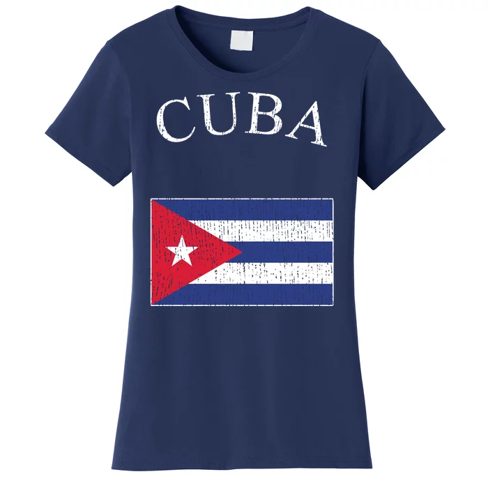 Vintage Sports Design Cuban Flag Women's T-Shirt