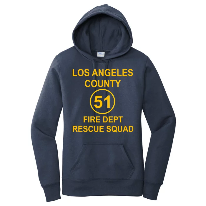 Vintage Squad 51 Fire Dept Women's Pullover Hoodie