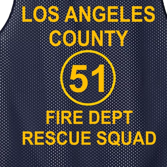 Vintage Squad 51 Fire Dept Mesh Reversible Basketball Jersey Tank