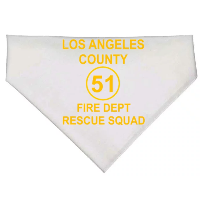 Vintage Squad 51 Fire Dept USA-Made Doggie Bandana