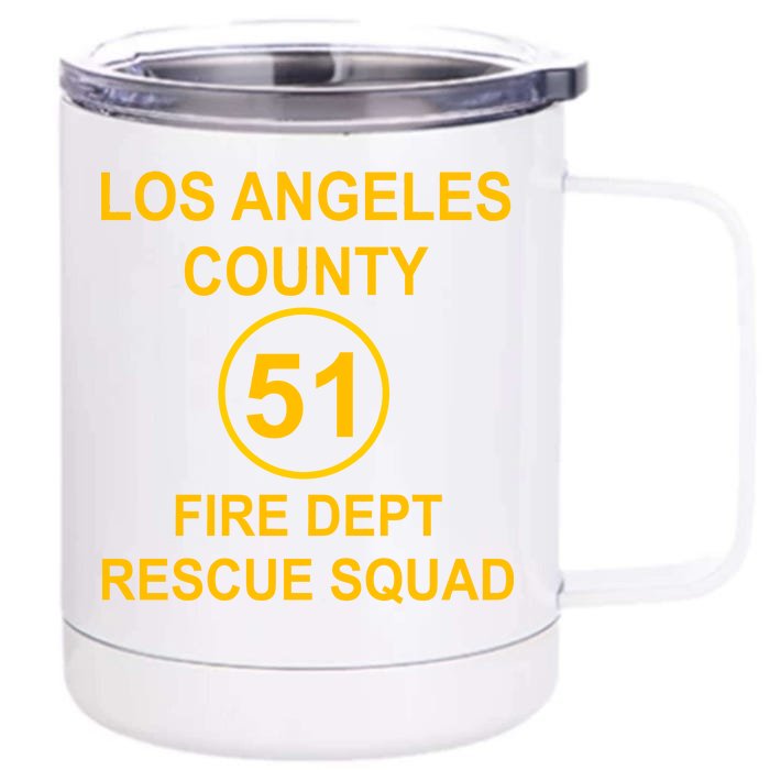 Vintage Squad 51 Fire Dept Front & Back 12oz Stainless Steel Tumbler Cup