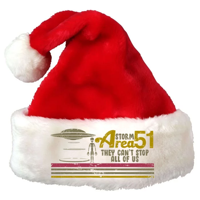 Vintage Storm Area 51 They Can't Stop All Of Us Premium Christmas Santa Hat