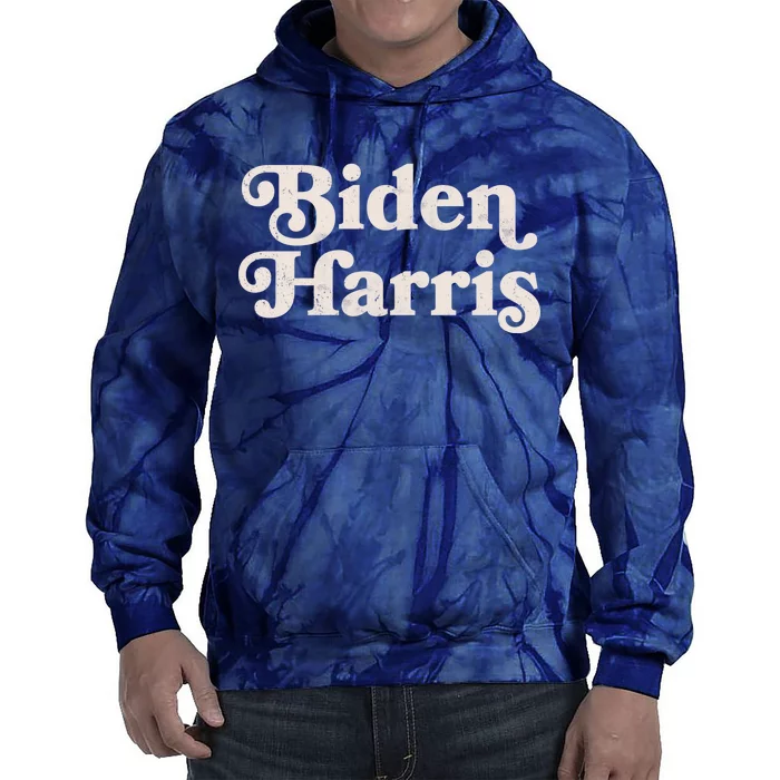 Vintage Styled Biden Harris Logo Tie Dye Hoodie