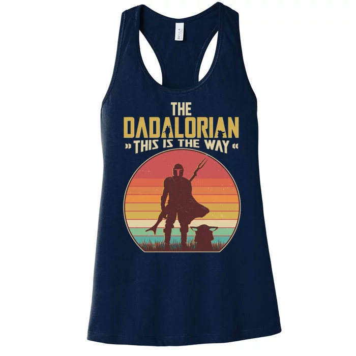 Vintage Styled The Dadalorian This Is the Way Women's Racerback Tank