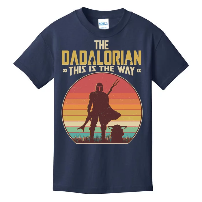 Vintage Styled The Dadalorian This Is the Way Kids T-Shirt