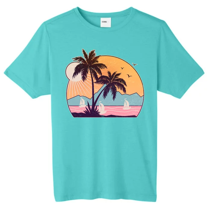 Vintage Summer Beach Emblem ChromaSoft Performance T-Shirt