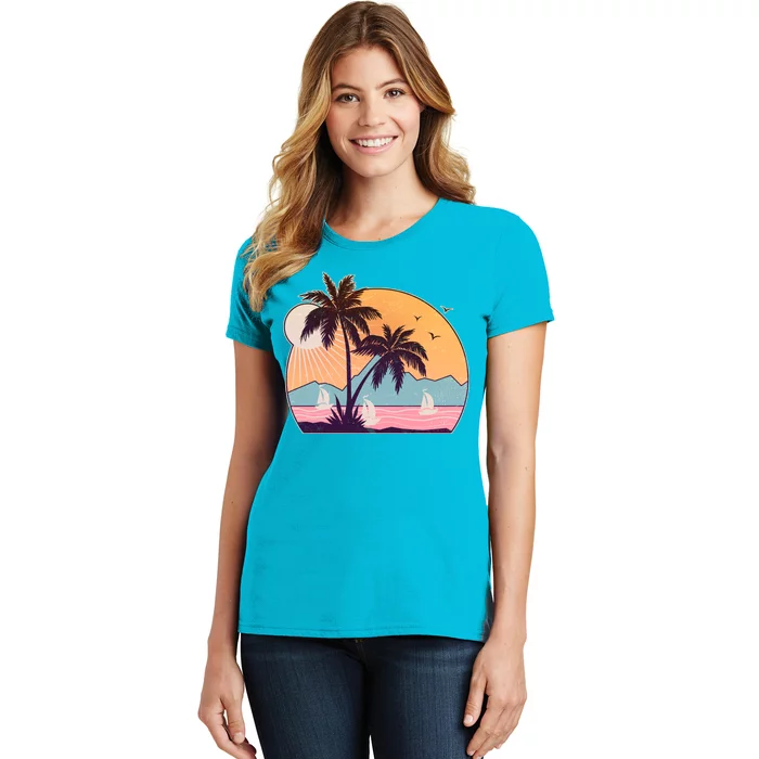 Vintage Summer Beach Emblem Women's T-Shirt