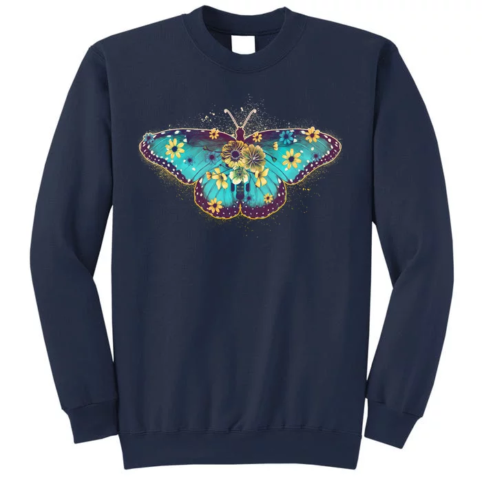 Vintage Summer Flower Floral Butterfly Sweatshirt