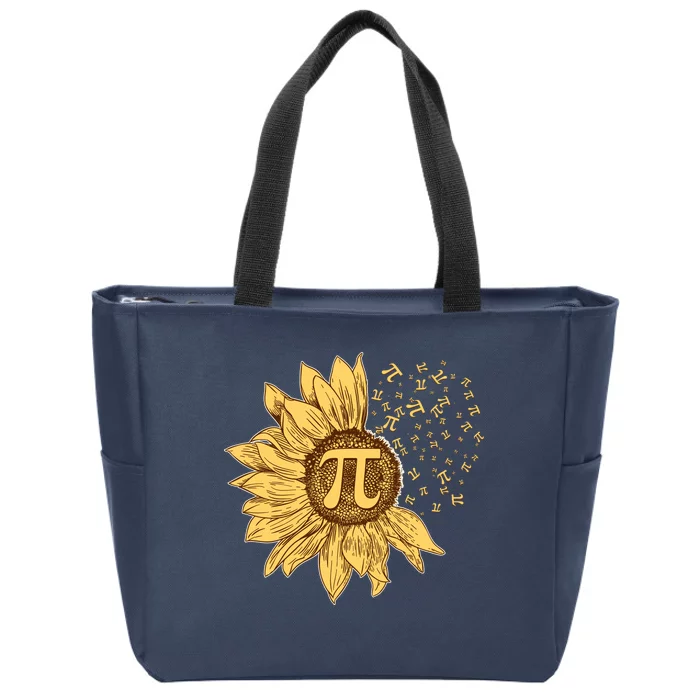 Vintage Sunflower Pi 3.14 Zip Tote Bag