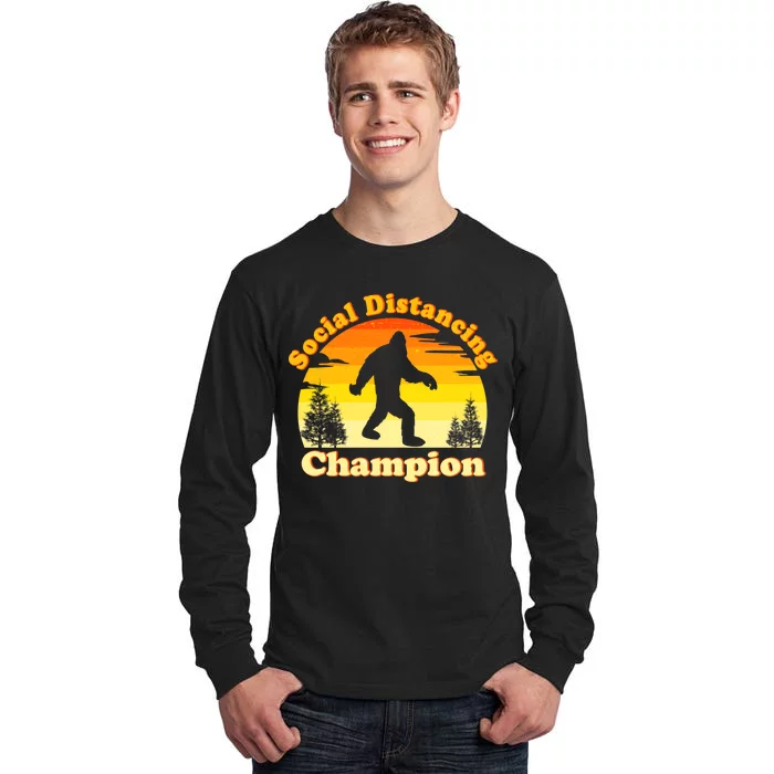 Vintage Sunrise Social Distancing Champion Bigfoot Tall Long Sleeve T-Shirt