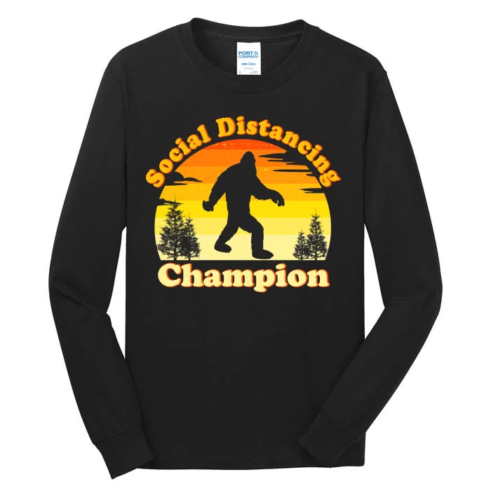 Vintage Sunrise Social Distancing Champion Bigfoot Tall Long Sleeve T-Shirt