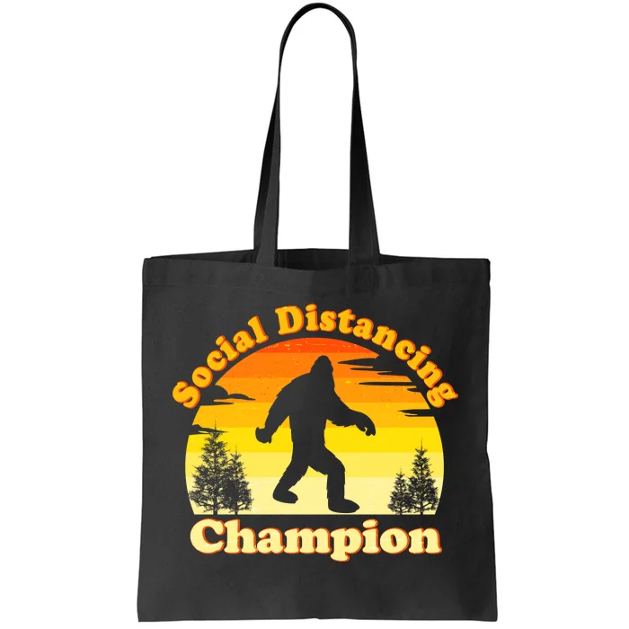 Vintage Sunrise Social Distancing Champion Bigfoot Tote Bag