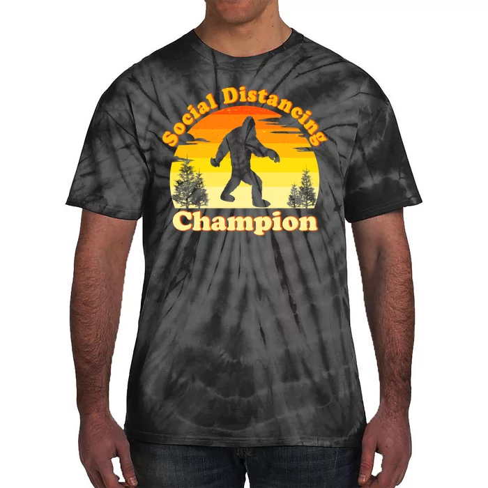 Vintage Sunrise Social Distancing Champion Bigfoot Tie-Dye T-Shirt