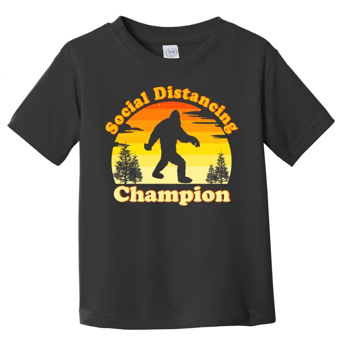 Vintage Sunrise Social Distancing Champion Bigfoot Toddler T-Shirt