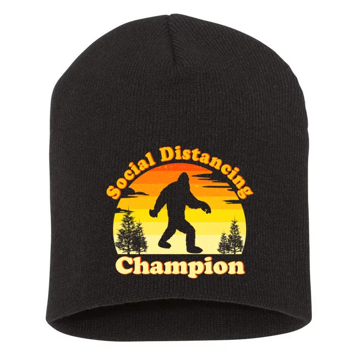 Vintage Sunrise Social Distancing Champion Bigfoot Short Acrylic Beanie