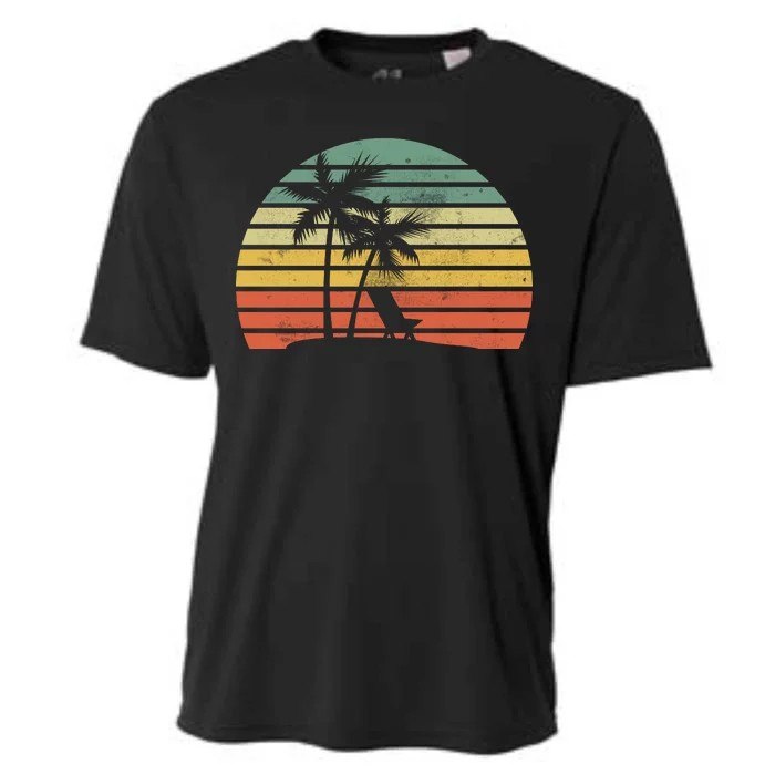 Vintage Sunset Beach Cooling Performance Crew T-Shirt