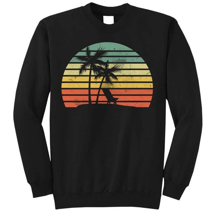 Vintage Sunset Beach Tall Sweatshirt