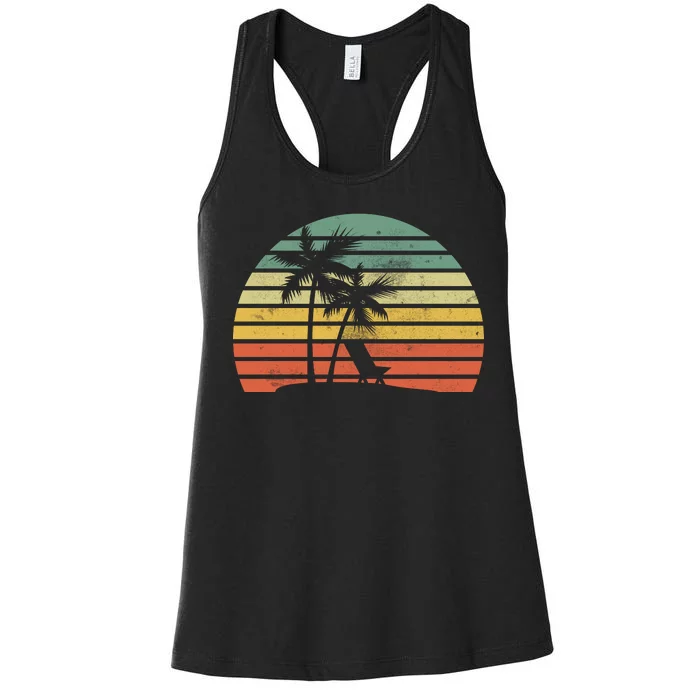 Vintage Sunset Beach Women's Racerback Tank