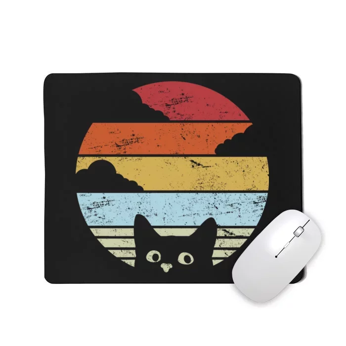 Vintage Sunset Cat Mousepad