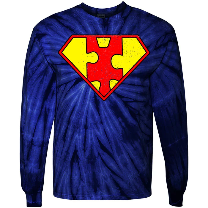 Vintage Super Autism Tie-Dye Long Sleeve Shirt