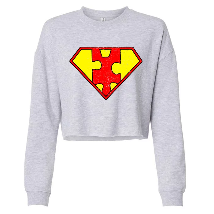 Vintage Super Autism Cropped Pullover Crew