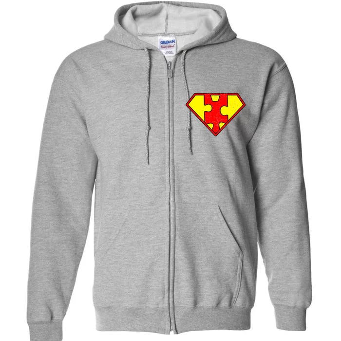 Vintage Super Autism Full Zip Hoodie