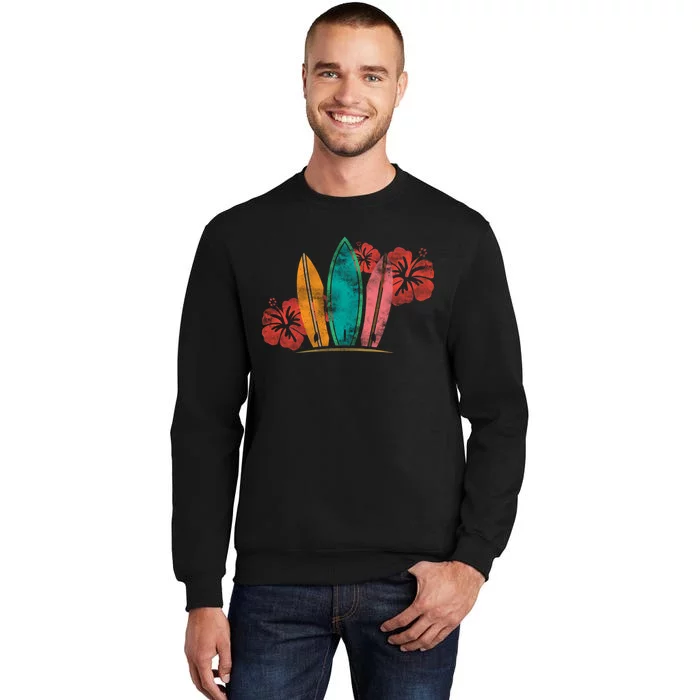 Vintage Surfing Emblem Tall Sweatshirt