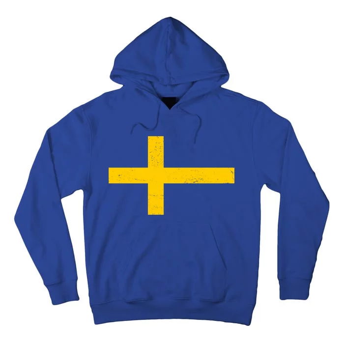 Vintage Swedish Flag Tall Hoodie