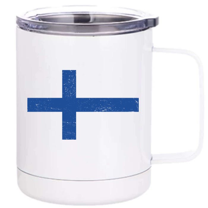 Vintage Swedish Flag Front & Back 12oz Stainless Steel Tumbler Cup