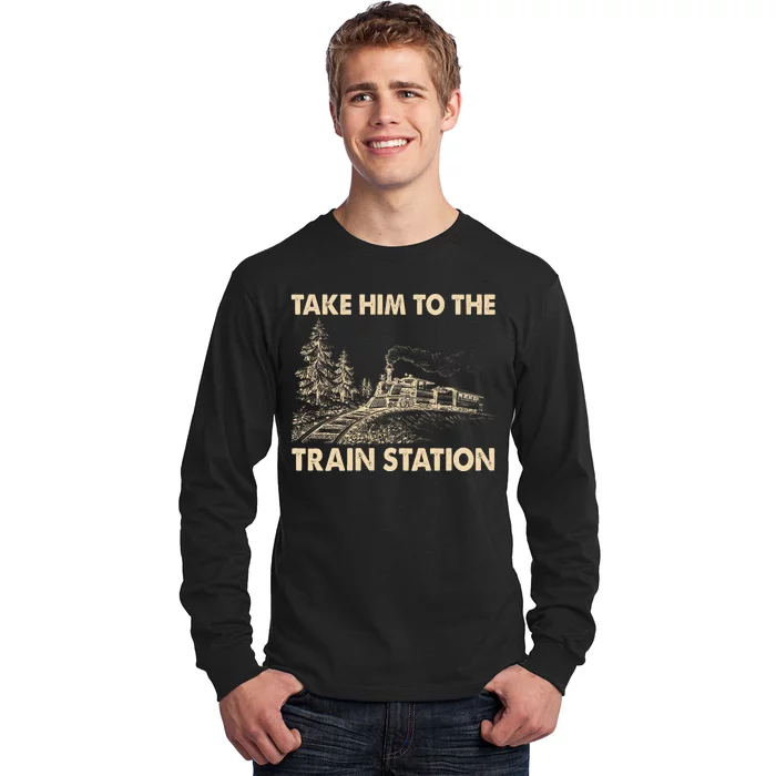 Vintage Take Him To the Train Station Long Sleeve Shirt