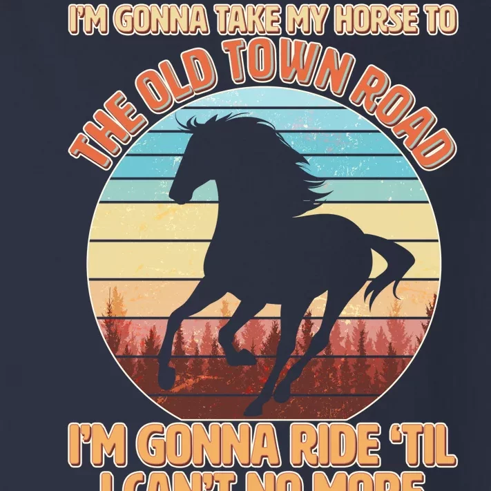 Vintage Take My Horse To The Old Town Road Toddler Long Sleeve Shirt