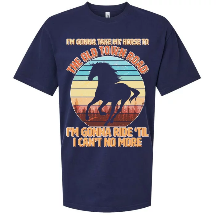 Vintage Take My Horse To The Old Town Road Sueded Cloud Jersey T-Shirt