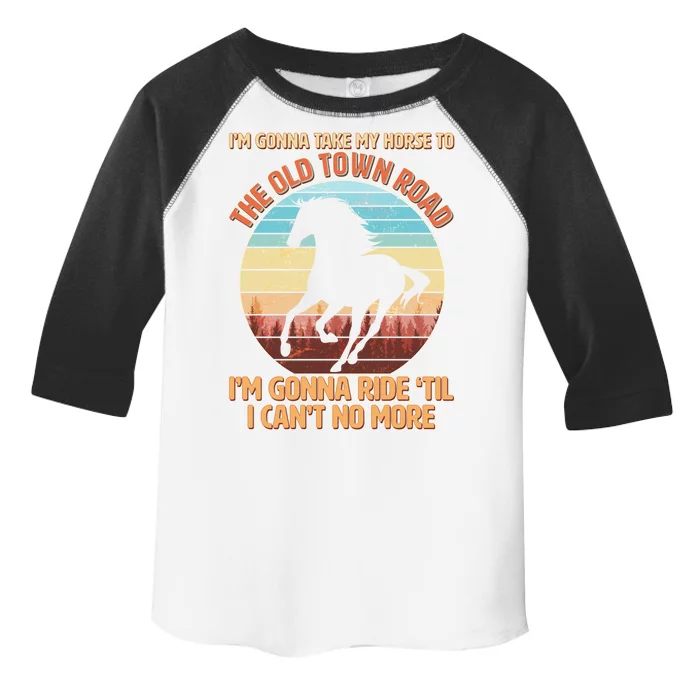 Vintage Take My Horse To The Old Town Road Toddler Fine Jersey T-Shirt