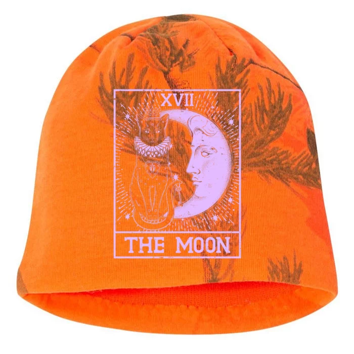 Vintage Tarot Card XVII The Moon Black Cat Kati - Camo Knit Beanie