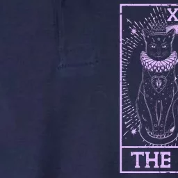 Vintage Tarot Card XVII The Moon Black Cat Softstyle Adult Sport Polo