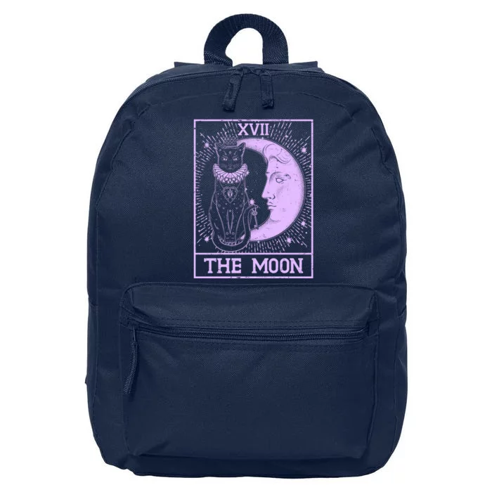 Vintage Tarot Card XVII The Moon Black Cat 16 in Basic Backpack