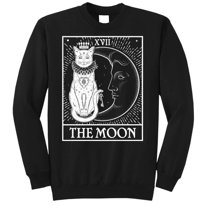 Vintage Tarot Card XVII The Moon Cat Sweatshirt