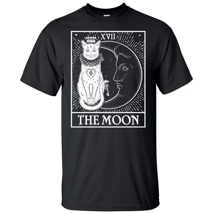 Vintage Tarot Card XVII The Moon Cat Tall T-Shirt