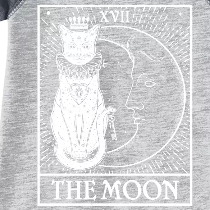 Vintage Tarot Card XVII The Moon Cat Infant Baby Jersey Bodysuit