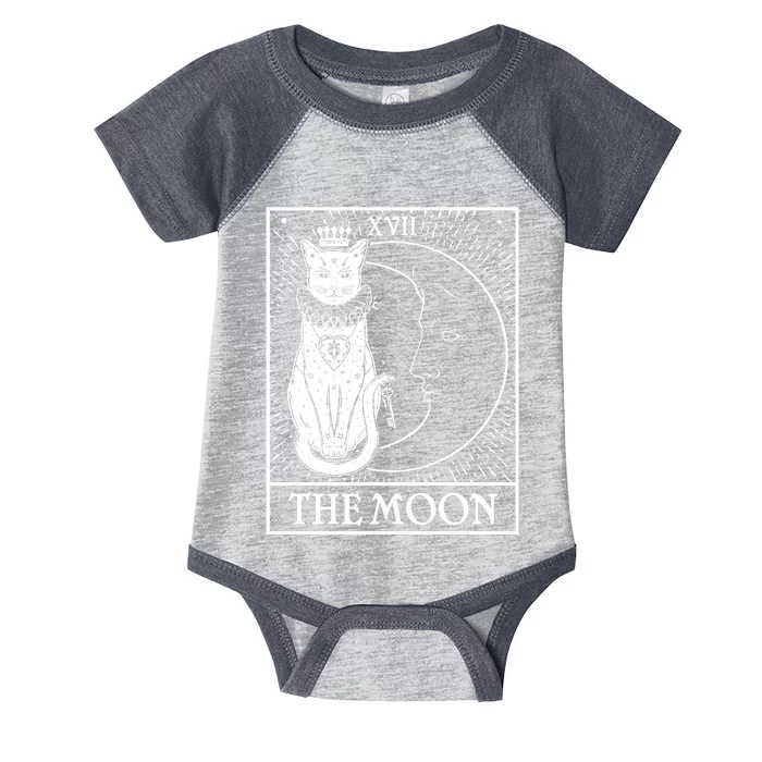 Vintage Tarot Card XVII The Moon Cat Infant Baby Jersey Bodysuit