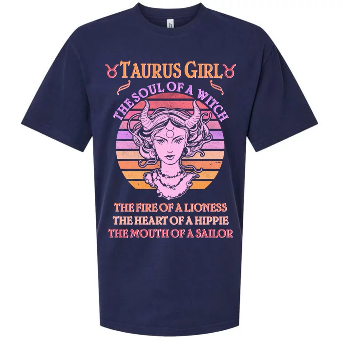 Vintage Taurus Girl Zodiac Birthday Sueded Cloud Jersey T-Shirt