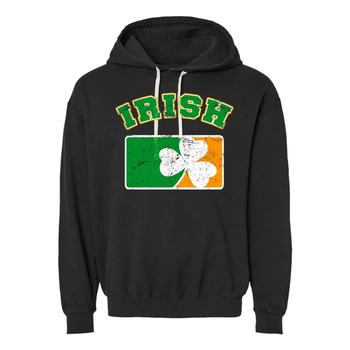 Vintage Team Irish Flag St. Patrick's Day Garment-Dyed Fleece Hoodie